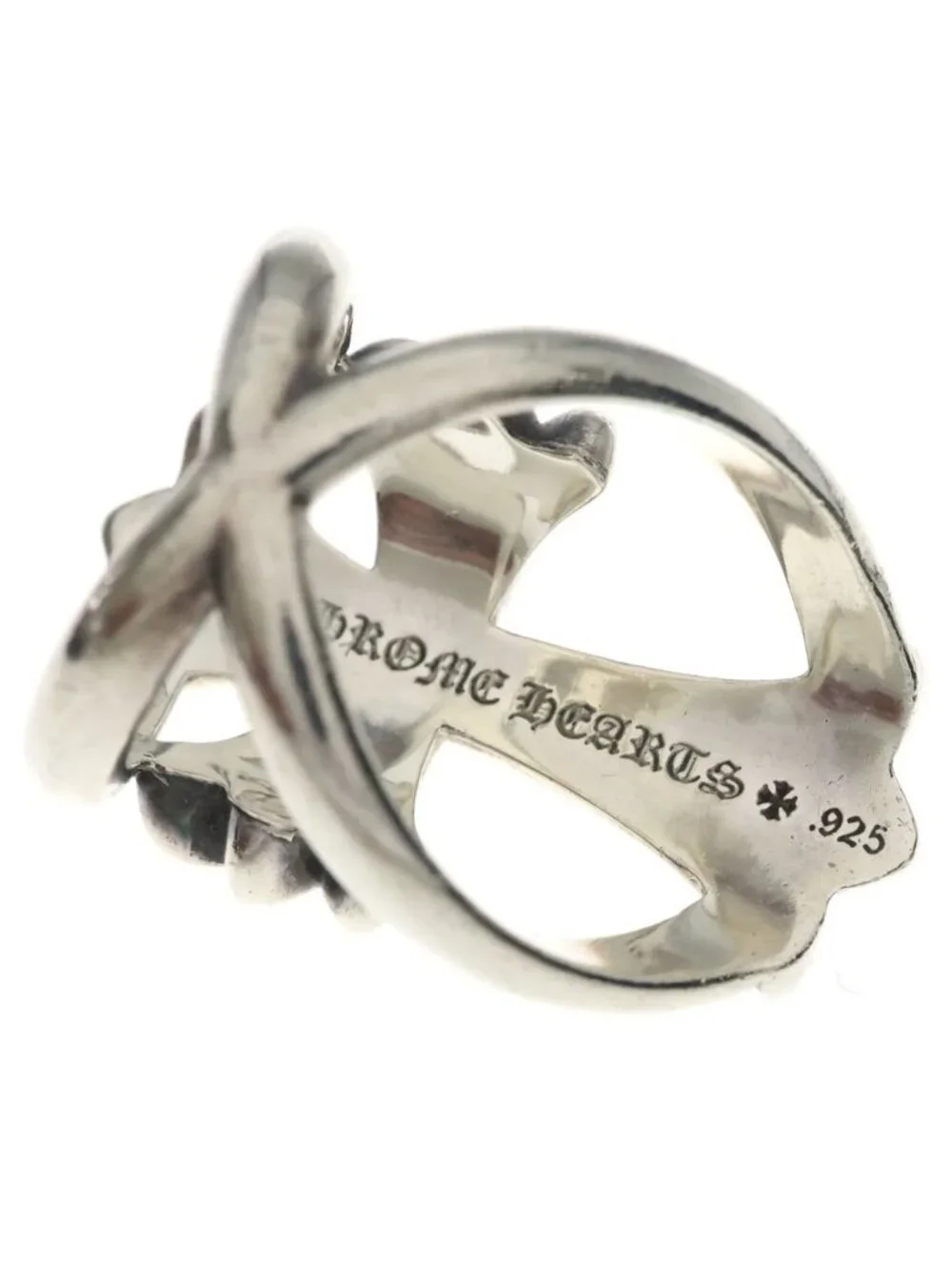 Chrome Hearts Infinity CH CH Cross Ring Silver